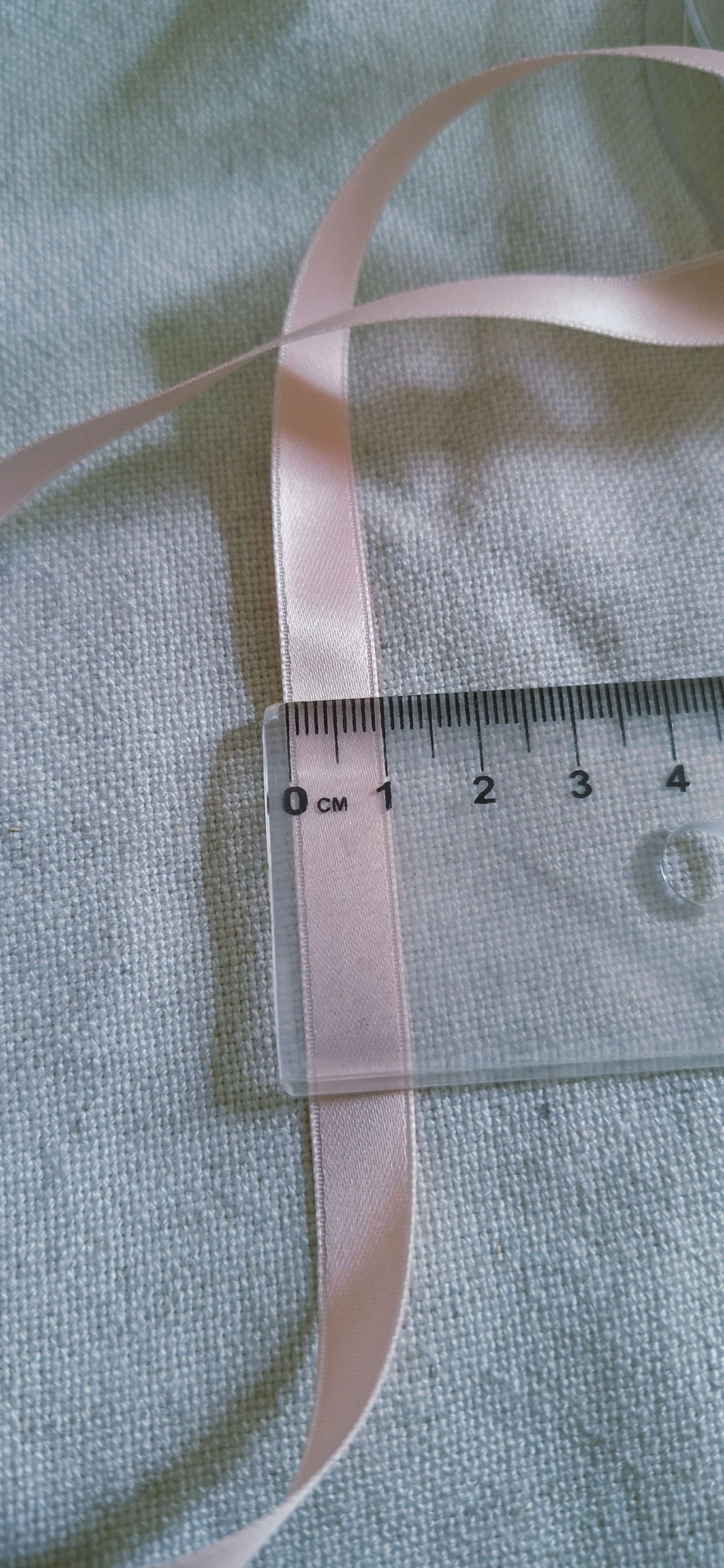 5 meters of light pink 10 mm double-sided satin ribbon – photo 2